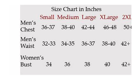 vintage size to modern size chart