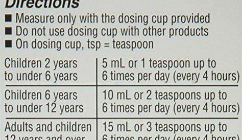 hyland cold and cough dosage chart