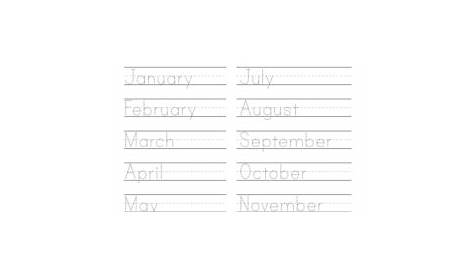 Days of the Week and Months of the Year Worksheets | Playing Learning