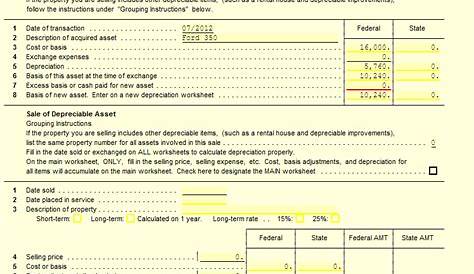form 8824 worksheet template