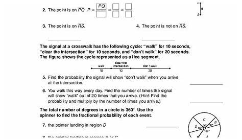 Geometric Probability Worksheet for 10th Grade | Lesson Planet