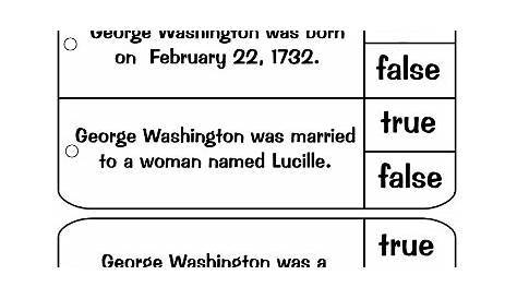 True or False Presidential Facts Printable Cards – Clip a Clothespin on