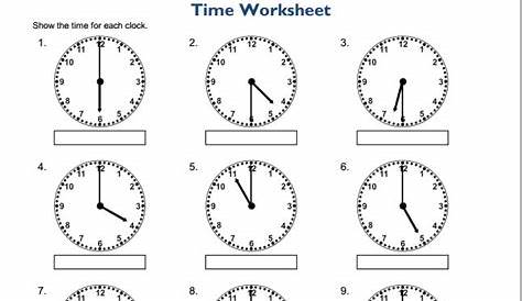 free printable telling time worksheets Archives - EduMonitor
