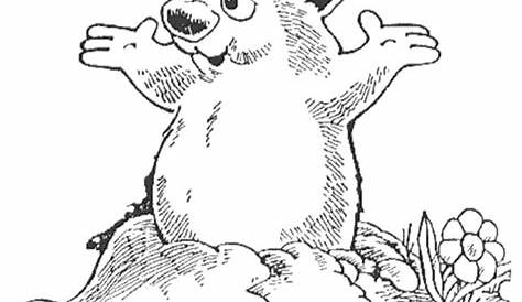groundhog coloring page free