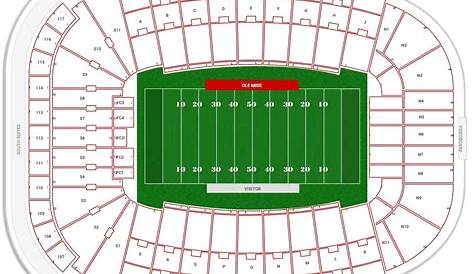 vaught-hemingway stadium seating chart with rows