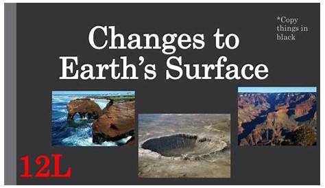 how does it change the earth's surface