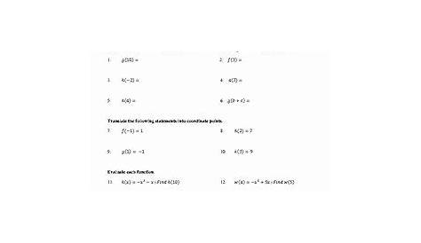 algebra 1 function notation worksheet answers
