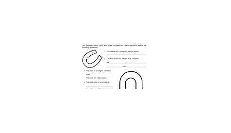 magnets worksheet 4th grade