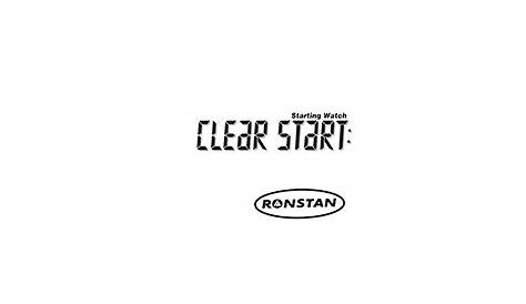 Ronstan RF4030 ClearStart Starting Watch User Manual