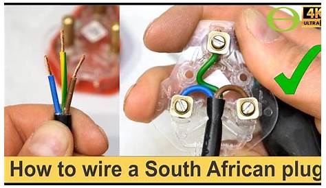 How to wire a South African three pin plug top - YouTube