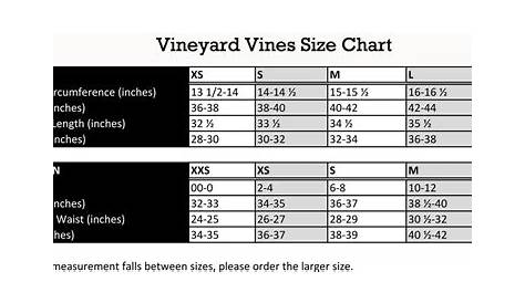 vineyard vines size guide