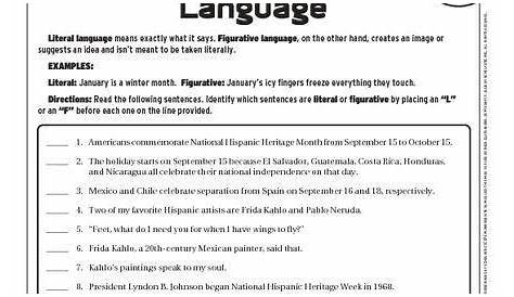 literal and nonliteral language