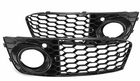 Honeycomb Mesh Fog Light Open Vent Grill Intake RS4 Style For AUDI A4