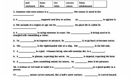 10th Grade Grammar Worksheets - Printable Worksheet