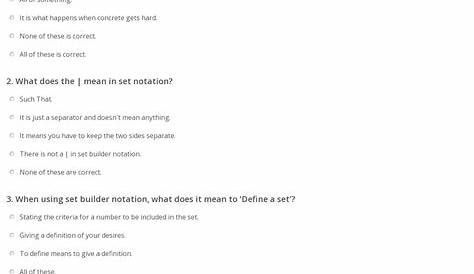 Quiz & Worksheet - Set Builder Notation | Study.com