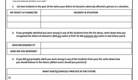 step 10 inventory worksheets