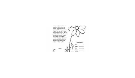 gardening worksheet printable