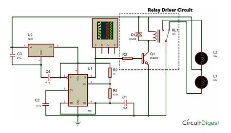 4 led flasher circuit diagram