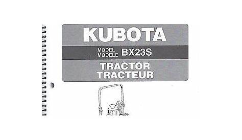 Kubota BX23S Tractor Illustrated Parts Manual 97898-43430 | eBay