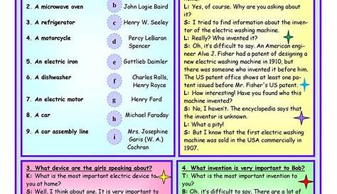 Inventions Printable Worksheets - Lexia's Blog