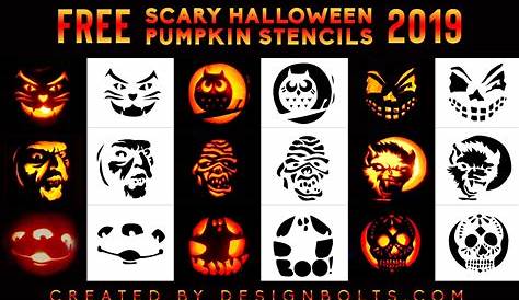 Scary Pumpkin Carving Templates Pdf