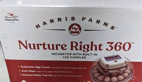 Harris Farms Nurture Right 360 Incubator 22 Egg CP Hatch Chicks 1030121