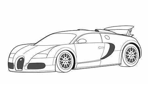 cars racing Colouring Pages