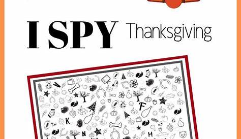 Free Printable: I Spy Thanksgiving via muddybootsanddiamonds.com