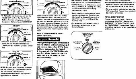 Kenmore 11060942990 User Manual DRYER Manuals And Guides L0040018