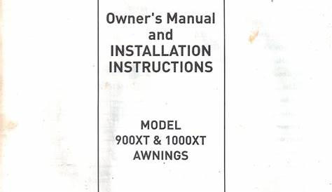 sunsetter awning manual