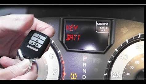 Honda Odyssey Change Key Battery Warning