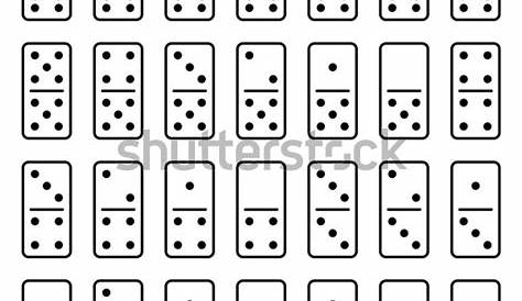 printable sheet of domino tiles