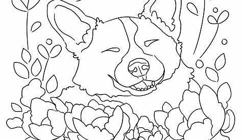 Corgi Coloring Pages to download and print for free