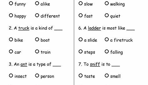 synonyms for 1st graders