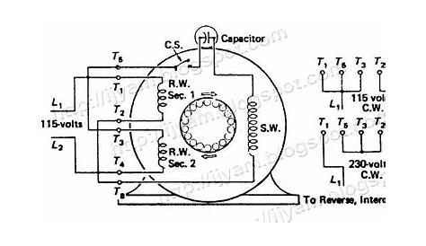 Electrical Control Circuit Schematic Diagram of Capacitor Start Motor