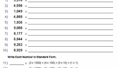 math worksheet generator | Place value worksheets, Expanded notation