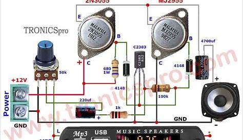 2n3055 audio amplifier circuit diagram