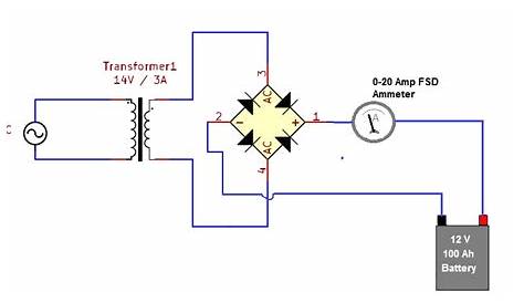 car battery trickle charger circuit diagram