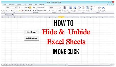 How to hide and unhide excel sheets in one click. - YouTube