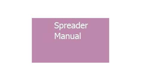 scotts spreader manual