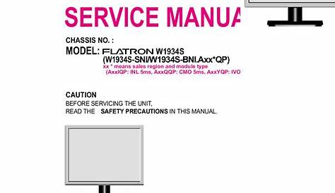 Download free pdf for LG W1934S Monitor manual