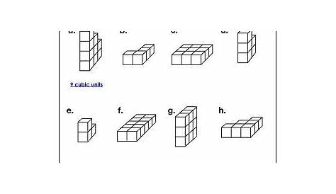 volume with cubes worksheet