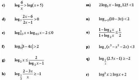 logarithmic equations worksheet answers