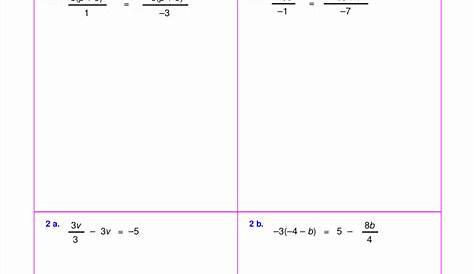 free linear equations worksheets with answers
