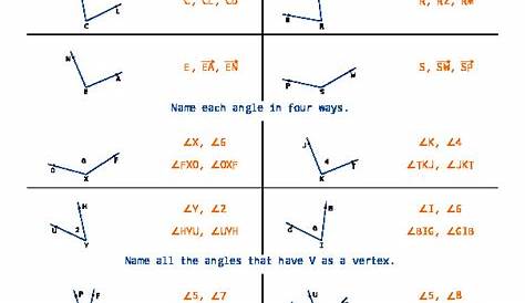 reference angles worksheets