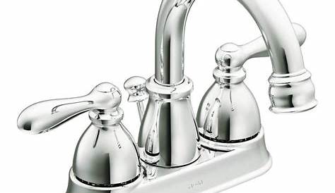 Moen Caldwell Chrome 2-Handle 4-in Centerset WaterSense Bathroom Sink