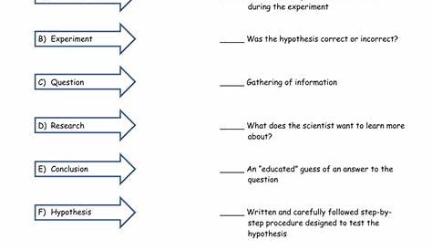 Scientific Method Steps Worksheet