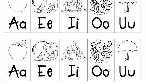 vowel chart for kindergarten