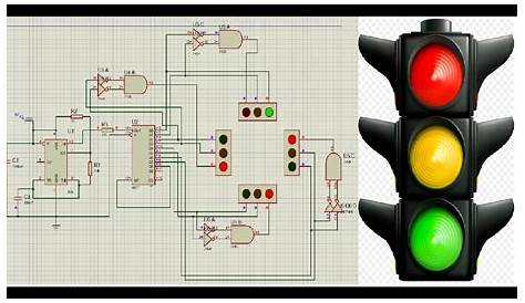 circuit diagram of traffic light using 555 timer