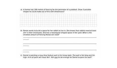 Area & Perimeter Word Problems - Differentiated Worksheets - KS2